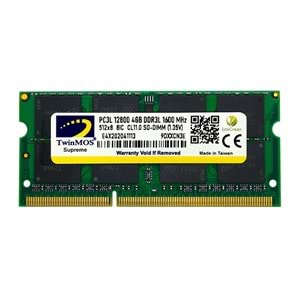 TwinMOS DDR3 4GB 1600MHz 1.35V Low Voltage Notebook Ram